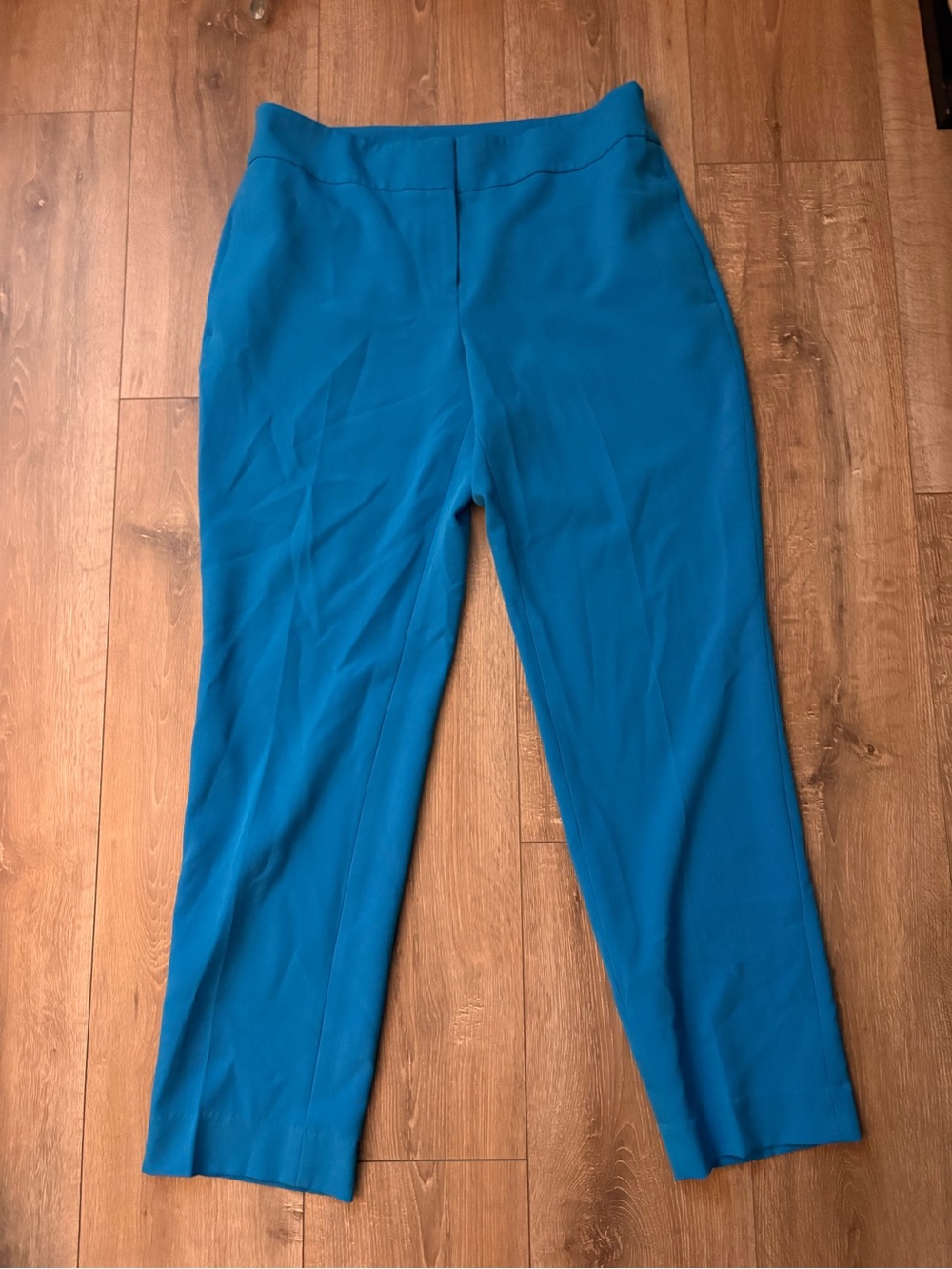 Kasper Teal Straight Leg Dress Pants